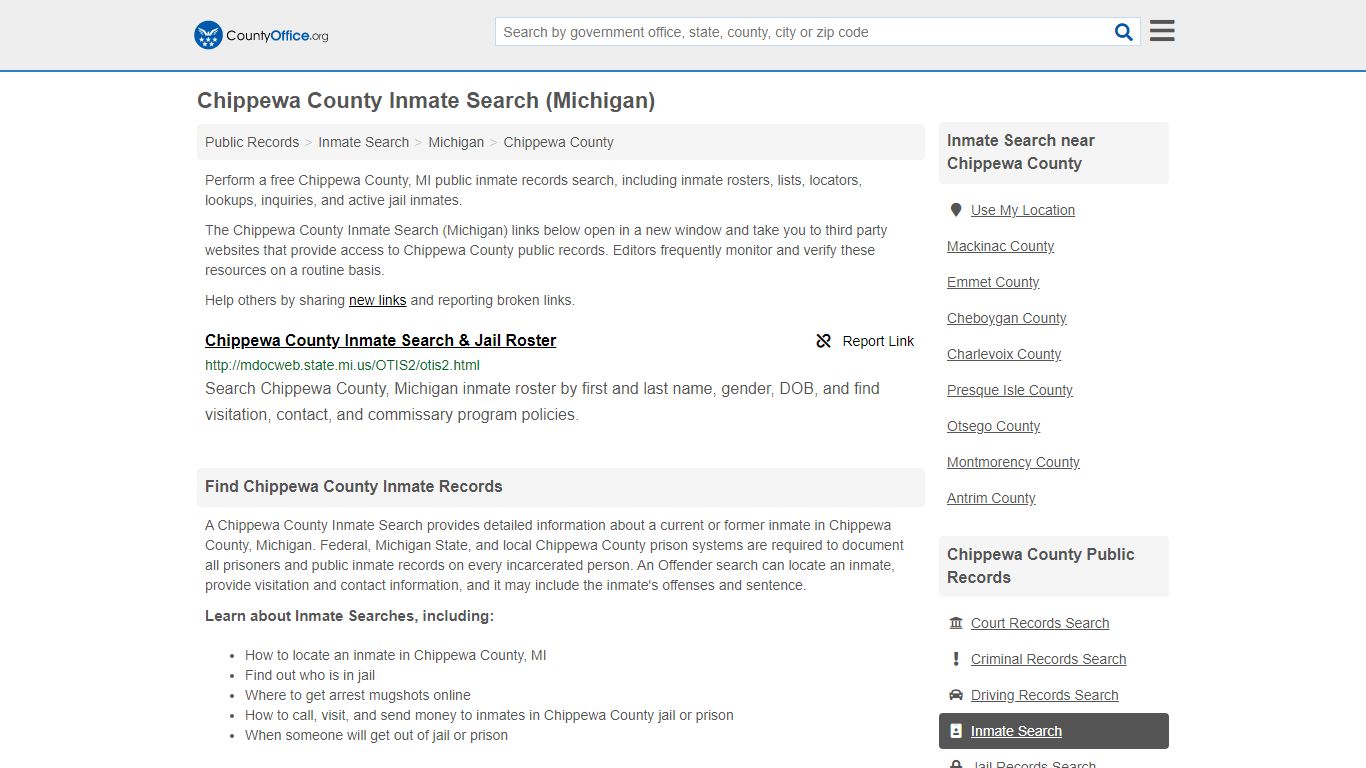 Inmate Search - Chippewa County, MI (Inmate Rosters ...